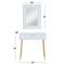 Set of 2" White Wood Contemporary Console Table with Mirror, 31" x 31" x 16"